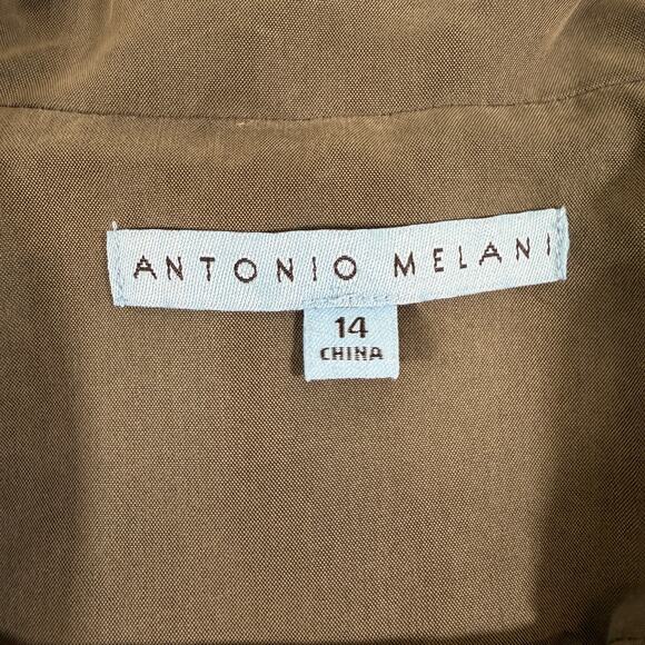 Antonio Melani Sleeveless Button Down Belted Midi Dress Modal | Size 14 - Picture 4 of 13